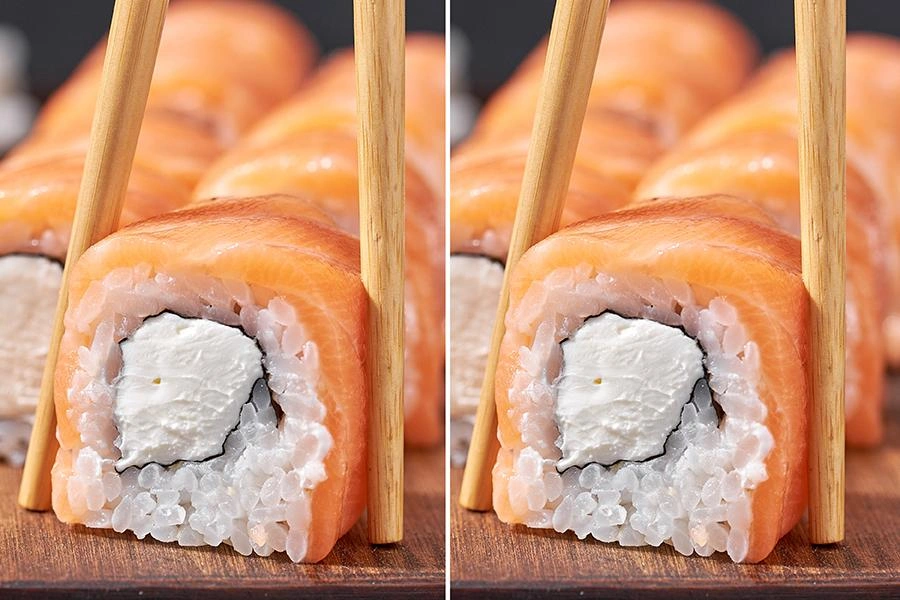 Филадельфия микс — 32 ролла с лососем, огурцом и унаги-соусом, доставка роллов по Тольятти